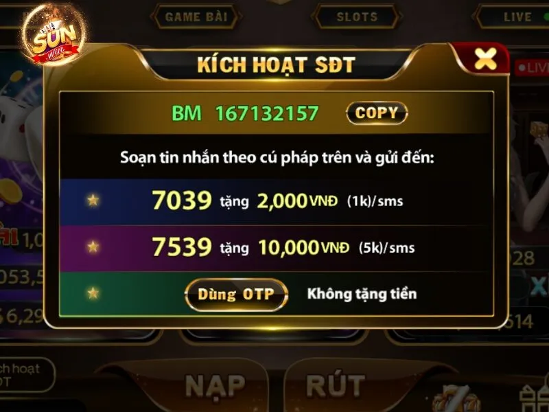 Trường hợp người chơi đã có tài khoản